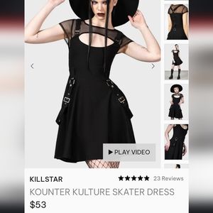 Killstar Black Strapy Dress